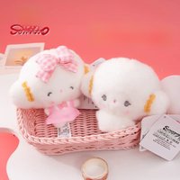 10cm Sanrio Cogimyun Kuromi Keychain Plush Toy Backpack Pendant Cartoon Cute Student Gift With Hand Made Bear Kawaii Cloud