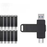 Zsuit 10PCS/LOT 3.0 128GB USB C Flash Drive 64GB 32GB Pen Drive OTG USB Metal Waterproof Type-C Pendrive 16GB Memory Stick Flash