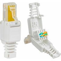 Portable Ethernet Cable Connectors Tool-less CCTV CAT6 RJ45 Connector Plug Crystal Head