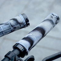 AliExpress NONE Folding Bike Grips Lock on Bicycle Cuff Anti-Slip Shock-Absorbing Mountain Bike Handles Cover MTB BMX Bar Grip Bicycle Fist Part