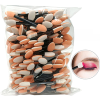 100Pcs/ Bag Small Portable Eyeshadow Applicators In Bulk Double Sponge Eye Shadow Brush Makeup Mini Tools Wholesale