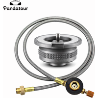 Pandatour Outdoor Camping Stove Butane Gas Adapter Split Stove Converter Connection Hose Outdoor Cooking Equipment Accessories