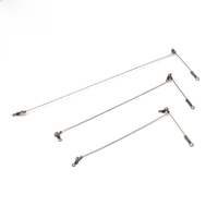 MNFT 12Pcs Stainless Steel Fishing Balance Collar Booms Sea Fishing Single Pole Balance Swivels Snaps Flying Collar Booms