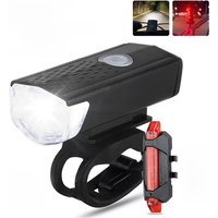 AliExpress cycle zone Bike Light Set Bicycle Headlight Taillight USB Rechargeable MTB Bike Front Rear Lamp Set Cycling Flashlight Bicycle Accessories
