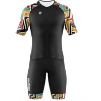 AliExpress NONE RIGHTTRACK Pro Trisuit MEN'S Short Sleeve Skinsuit World Triathlon Clothes Swimming Cycling Running Skating Colorful Apparel
