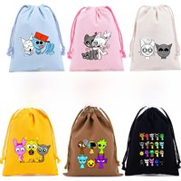 Sprunki Drawstring Bag Cartoon Anime Game Figures Personality Boys Girls Handbags Storage Party Candy Decoration Pouches Gift