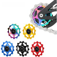 AliExpress riderace 11T 13T Bicycle Pulley Rear Derailleur Multicolour MTB Road Bike Wheel Guide Bearing Jockey Pulley For Shimano Sram 4mm 5mm 6mm