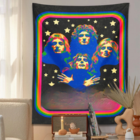 70s 60s Retro Tapestry disco modern Poster Is this the real life Psychedelic Hippie starry Vintage background Wall Home Decor