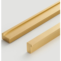 Nurlin Solid Brass 32-1200mm 1.25 "-472.5 Inch Extended Wardrobe Door Handle Widened Drawer Pull Semi Hidden Modern Bar