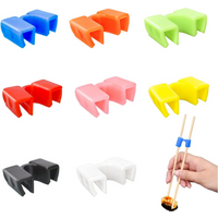 8PCS Reusable Chopstick Helpers Training Chopstick Hinges Connector Multicolor Training Chopstick for Adults Beginner Learner