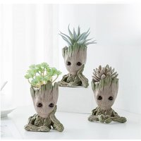 Anime Character Groot Vase Home Decor Anime Figure Ornaments Flower Pots Garden Pots Planters Garden Accessories Pen Holder