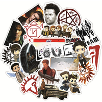 AliExpress 10/30/50 PCS Supernatural Personality Luggage Teacup Guitar Bike Computer Stationery Graffiti Sticker Toy Wholesale