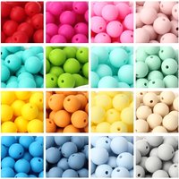 20Pcs Silicone Beads 15mm 9mm 12mm Round Jewelry Beads Loose Beads for Jewelry making DIY Necklace Bracelets Pen Accessories