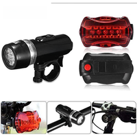 AliExpress cycle zone 5 LED Bike Light Bicycle Front Back Light Set MTB Bicycle Headlight Butterfly Taillight Cycling Safety Warning Light Bike Lamp