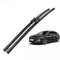 Xukey LHD Front Windshield Wiper Blades For Peugeot 508 Saloon SW Fit Push Button Arms 2010-2018 Car Rain Brushes 26"+26"