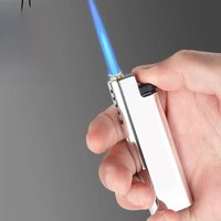 2025 New Windproof Lighter Blue Flame Jet Lighter High Power Cigar Lighter Kitchen BBQ Men Smoking Accessories Birthday Gift