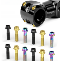 AliExpress 6pcs/bag RISK Bike Stem Bolts Bicycle Handlebar Fixing Screws Titanium Alloy M5x16 M5x18 M5X20 Hex Socket Head