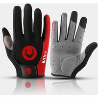 AliExpress Long Finger Cycling Motorbike Gloves Men Black Breathable Wear Resistant Microfiber Thicken Shockproof Pads Nonslip MTB Gloves