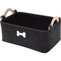 Felt Pet Toy Box, Dog Toy Box, Storage Basket Chest Organizer - Perfect For Organizing Pet