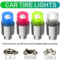 2Pcs Colorful Car Tire Valve Caps LED Car Motorcycle Cycling Wheel Lantern Spokes Hub Tyre Lamp Wheel Caps Auto Tyre Accessories
