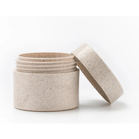 Wholesale Multi color wheat biodegradable cosmetic containers Recyclable Wheat Straw Cream Jar With Screw Cap 50g 100g 150g 250g