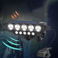 AliExpress BUCKLOS Bicycle Light Solar Bicycle Front Light with Horn USB Rechargeable Solar Power MTB Flashlight Waterproof Bike Headlamp
