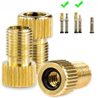 AliExpress NONE 5PC F/V To A/V Valve Adapter Bike Value Converter Presta To Schrader Golden Bike Tire French Valve Adapter Bicycle Accessories
