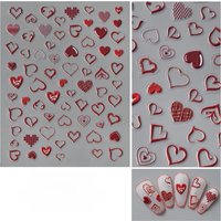 Various 5D Embossed Self-Adhesive Nail Art Decals Decorations Manicure Accessories Nail Stickers