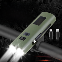 AliExpress NONE 5000LM Bike Light 1200mAh Power Bank Type-C Charging Front Lamp Bicycle Headlight MTB Road Cycling Flash Highlight