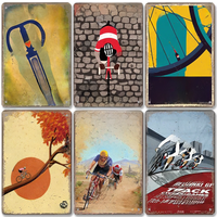 AliExpress CQDM DECOR Bicycle Plaque Metal Tin Sign Cycling Race Vintage Metal Poster Wall Art Decor for Bike Club Garage Man Cave