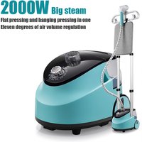 2000W Handheld Double Rod Home Garment Steamer Equipment Standing Steam Iron Vertical Fast Heating Clothes Drying Ironing Machine