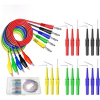 Cleqee P1920 20PCS Back Probes Kit Alligator Clip to 4mm Banana Plug Multimeter Test Leads Test Probe Automotive Repair Tools