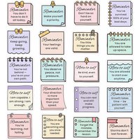 Motivational Reminder Stickers – 100 Pcs Pastel Quote Labels for Scrapbooking, Journals, Planners, Cards, and DIY Crafts