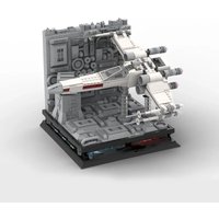 1851pcs Moc Death Star Trench Run Themed Display Stand for The 75301 X-Wing Fighter Building Blocks Bricks Toy Present