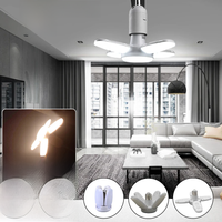 E27 Fan Shape Foldable 28W LED Bulb AC220V 110V Light Bulbs for Home Ceiling Lights Warehouse and Garage Dinning Room Toilet