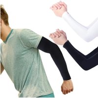 AliExpress 1Pairs High Elastic Sports Arm Sleeves Cycling Sun UV Protection Outdoor Fishing Running Gym Fitness Arm Sleeves Black/White