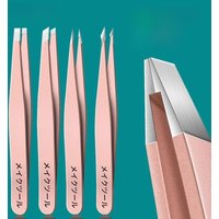 NEW 4Piece Set Professional Tweezers Set Perfect For Eyebrow Hair Removal Splinter Very Effortless and Relaxed to Remove