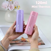 Mini Thermos Cup 120ml Pocket Cup Stainless Steel Thermal Coffee Mug Vacuum Flask Insulated Hot Water Bottle Kids Gift