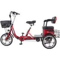 AliExpress Adult Electric Bike Mid Drive 48v 400w 3-wheeled Electric Tricycle With Passenger Seat Mobility Scooter For Elderly