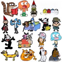 Funny Cartoon Lapel Pin Animal Badges on Backpack Metal Enamel Brooch Clothing Jewelry Cosplay Accessories Birthday Gifts Toys