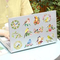 50PCS Cute Watercolor Bird Graffiti Stickers DIY Phone Case Laptop Water Cup Luggage PET Waterproof Stickers