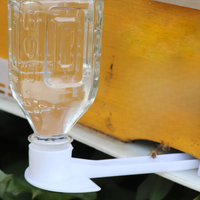 2 Pcs Beekeeping Bees Water Feeder, Bee Entry Plastic White Feeder, Beehive Garden Bee Honey Water Drink Drinkers Feeding Tools
