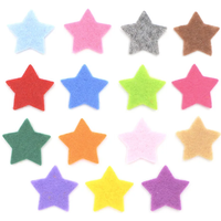 200Pcs/lot 20mm Mixed Star Nonwoven Fabric Patches Felt Scrapbooking Accessories Appliques for Craft Clothing Sewing Decor