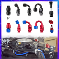 Pipe Connector AN4 AN6 AN8 AN10 PTFE Oil Fuel Line Hose End Fitting Adapter Rotary Oil Cooling Pipe Joint Swivel End Fitting