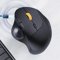 ProtoArc Wireless Trackball Mouse 2.4g Ergonomic Rollerball Mouse Rechargeable Bluetooth Computer Mice 3 Device Connection