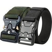 AliExpress NONE 2-piece set of new men's waist belt, quick release buckle casual belt, suitable for cycling, climbing, fishing, golf and other s