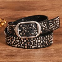 Popular Practical Punk Street Hit Heavy Metal Belts No Rules Claw Nails Diamond-studded Jeans Embellished with Belts