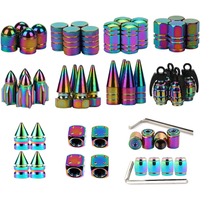 AliExpress NONE AUTCOAT 4Pcs/Set Multicolor Tire Valve Stem Caps, Universal Stem Covers for Cars, SUVs, Bike and Bicycle, Trucks, Motorcycles