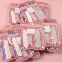 1/5/12Bag Nail Files and Buffers Set Nail Brush Polishing Block Orange Wood Sticks Cuticle Pusher Manicure Care Tools