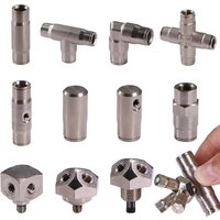 3/8" 9.52mm High Pressure Misting Cooling System Quick Connector Nickel-plated Copper Joint for 3/16" Atomizing Nozzle Adapter